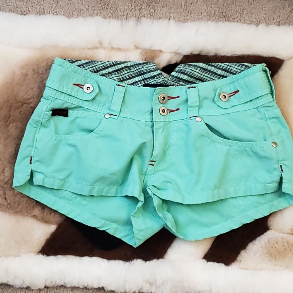 Imagination light green teal shorts Small